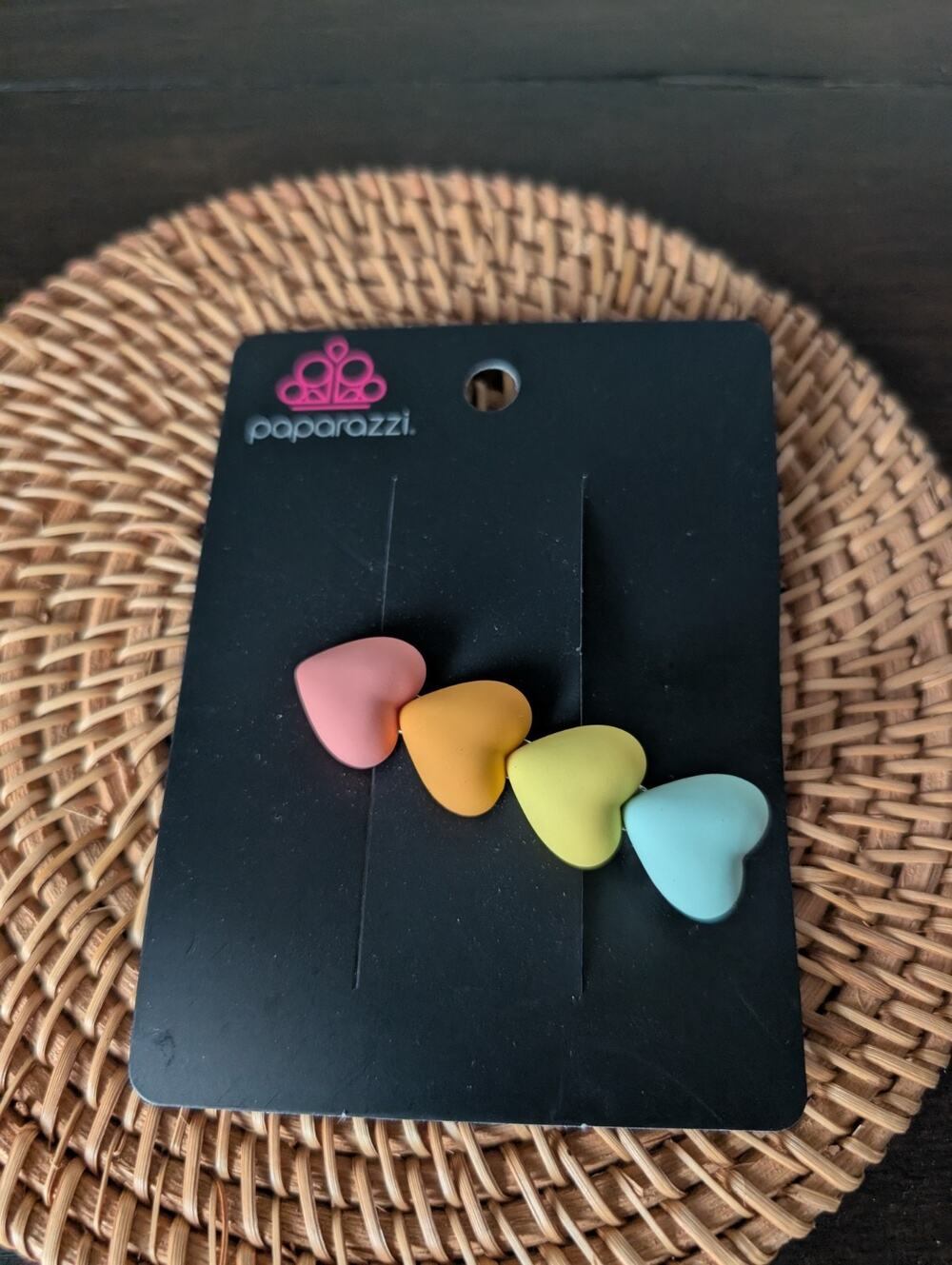 Paparazzi Accessories Multicolor Heart Hair Clip/ Barrette Girls Or Women's New
